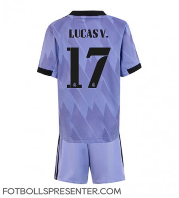 Real Madrid Lucas Vazquez #17 Bortatröja Barn 2022-23 Kortärmad (+ korta byxor)